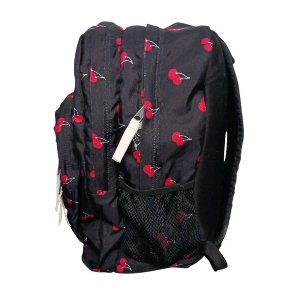 TRANS JANSPORT Black Red CHERRY BACKPACK Bag Summer Hike Gym School Book Student